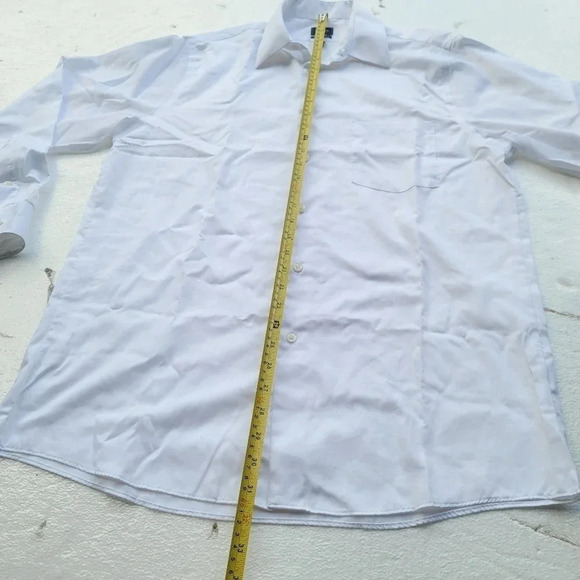 Arrow Classic Fit Button Down White Dress Shirt Size 15- 15.5 Mens 32/33 - Picture 9 of 9